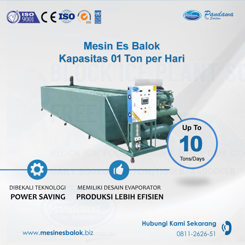 Harga Mesin Pembuat Es Balok Kapasitas 10 Ton