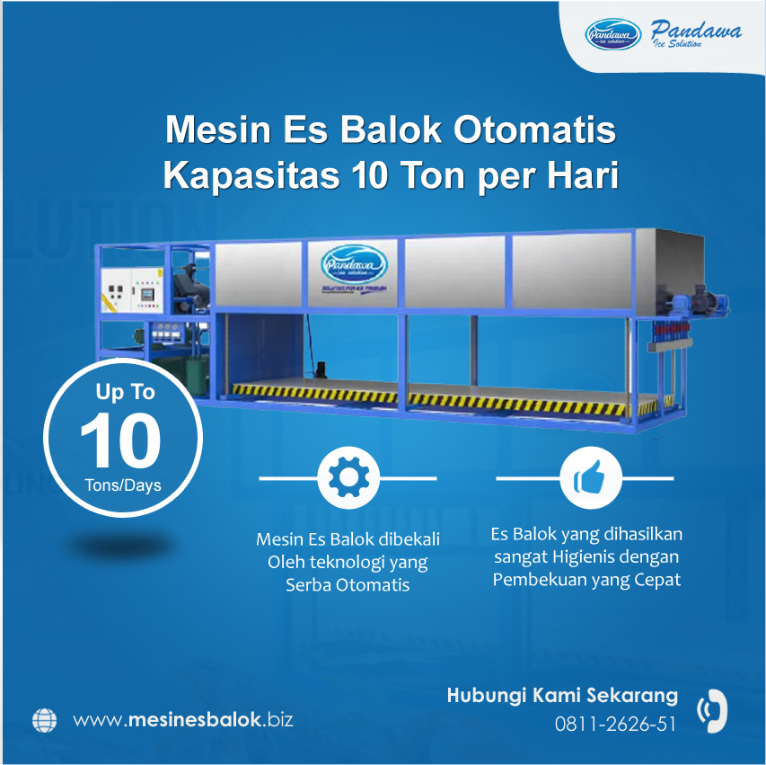 harga mesin es balok kapasitas 10 ton