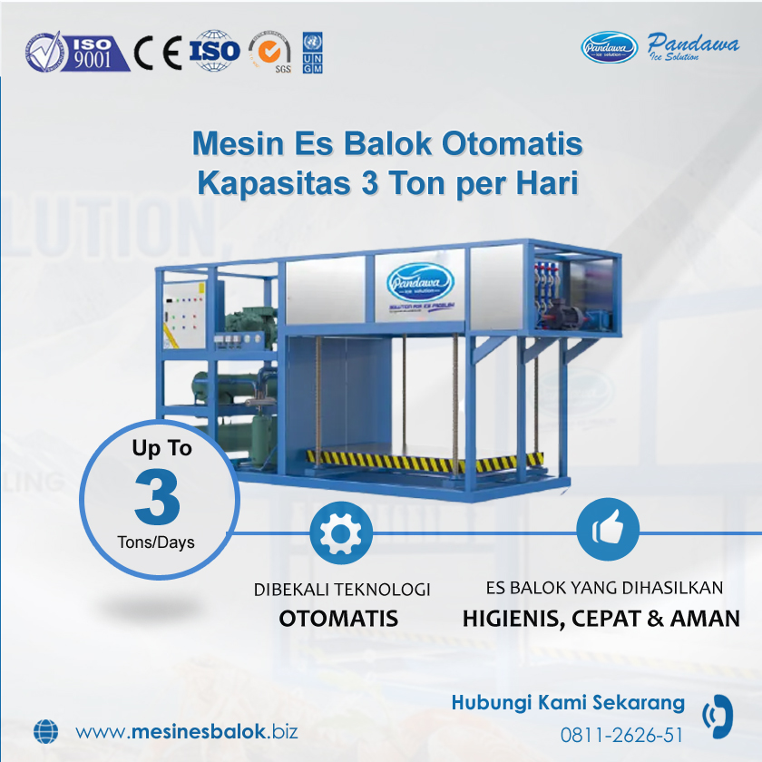 Harga Mesin Es Balok 3 Ton 0811-2626-51